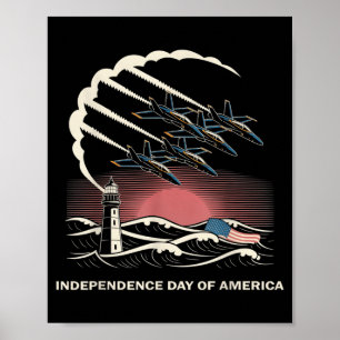 Poster Aviões do Show Aéreo do Dia da Independência Patri