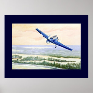 Poster Aviões do vintage