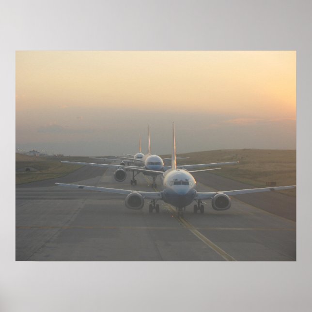 Pôster Aviões em pista (Frente)