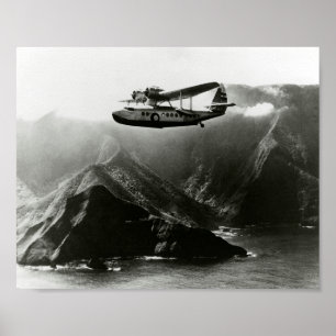 Poster Aviões Voadores De Barcos Nas Ilhas Havaianas