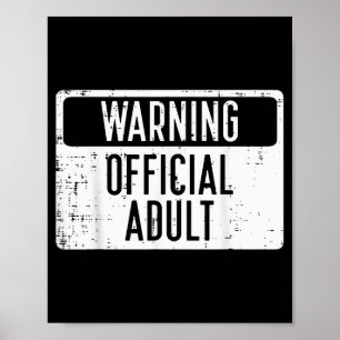 Poster Aviso de 18º Aniversário Adulto 18 Anos Mulheres H