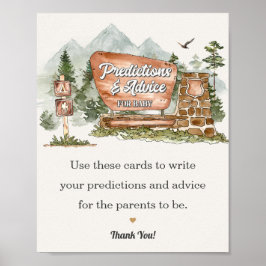 Poster aviso de chá de fraldas do parque nacional