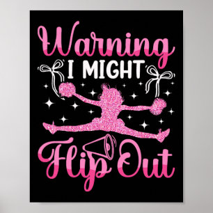 Poster Aviso de Cheerleading Cheer Eu Posso Sair do Contr