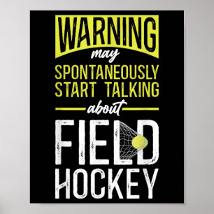 Poster Aviso de Hóquei em Campo Pode Iniciar Conversa Esp