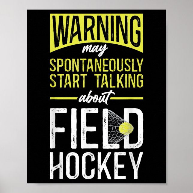 Poster Aviso de Hóquei em Campo Pode Iniciar Conversa Esp (Frente)