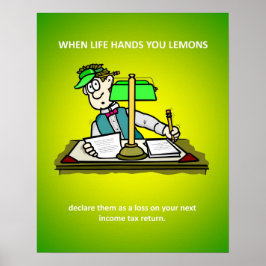 Poster Aviso de Imposto de Renda Contábil Funny