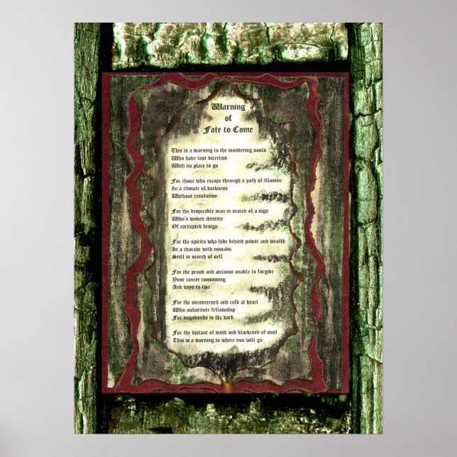 Poster Aviso do Destino a Chegar (Frente)