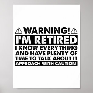 Poster Aviso Estou Aposentado Piada Aposentadoria Aposent