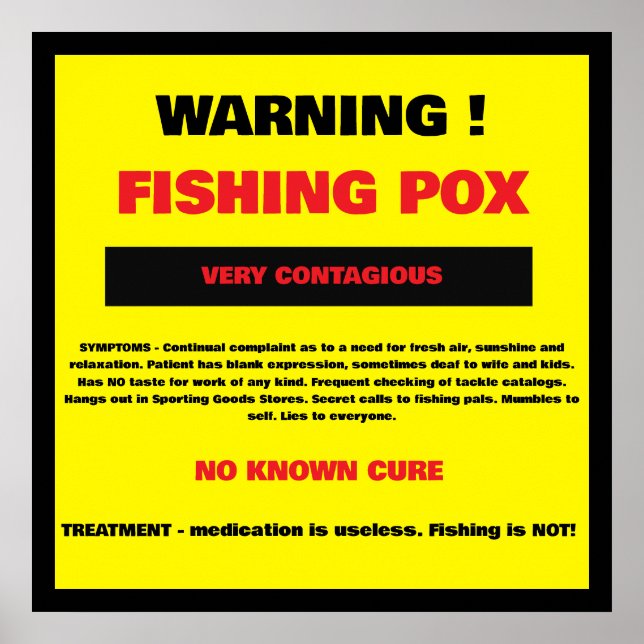 Poster Aviso - Febre de Pesca (Frente)