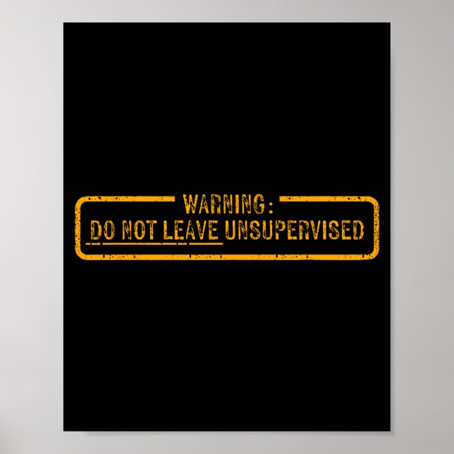 Poster Aviso Não Deixe sem Supervisão  (Frente)