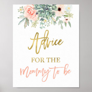 Poster Aviso para a placa de suculentos da mãe