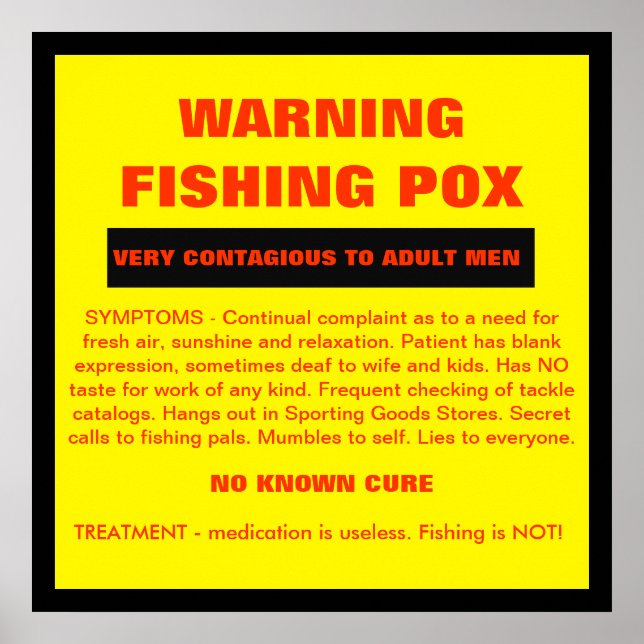 Poster Aviso - Pox de Pesca (Frente)