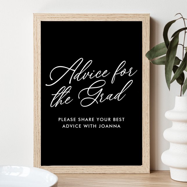 Poster Aviso Preto e Branco para o Sinal de Formando (Criador carregado)