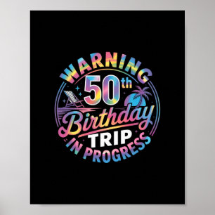Poster Aviso Viagem de Aniversário de 50 anos em Andament