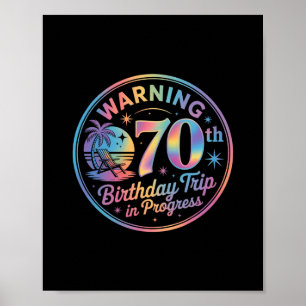 Poster Aviso Viagem de Aniversário de 70 anos em Andament