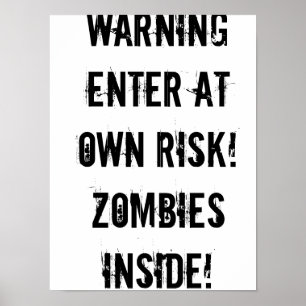 Poster Aviso! Zombis!