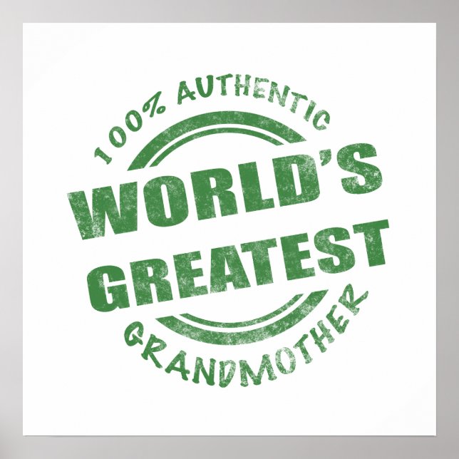 Poster Avó 100% autêntica (Frente)