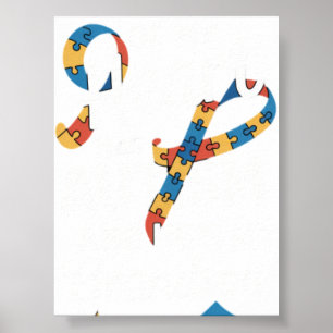 Poster Avô Autismo Avó Neto Autista Grande Autismo