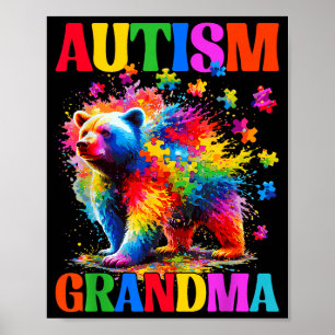 Poster Avó autista dia de conscientização sobre o autismo