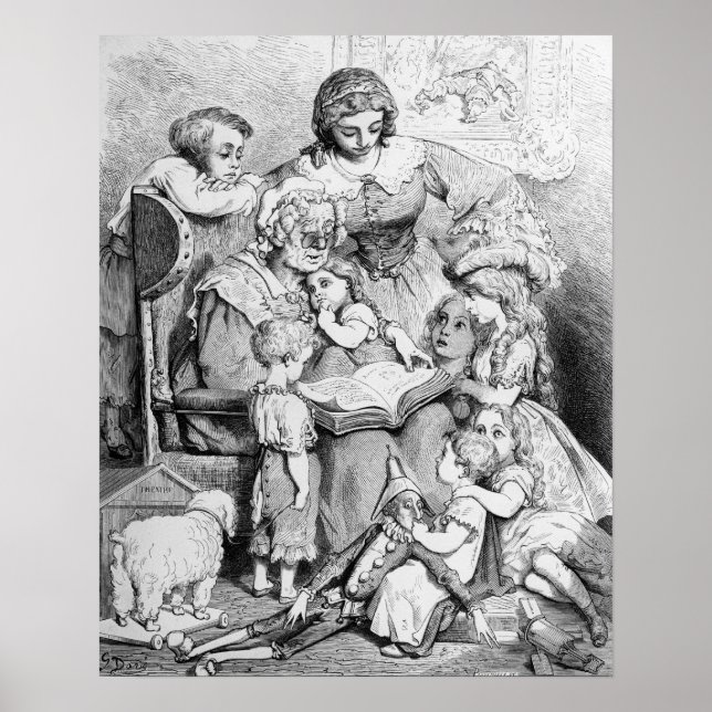 Pôster Avó contando uma história para ela (Frente)