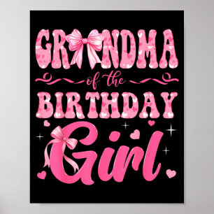 Poster Avó da Menina do Aniversário Família Nk Coquette B