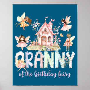 Poster Avó da Menina Fada de Aniversário Família Mágica M