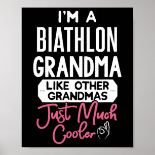 Poster Avó de Biathlon, Dia de as mães legal