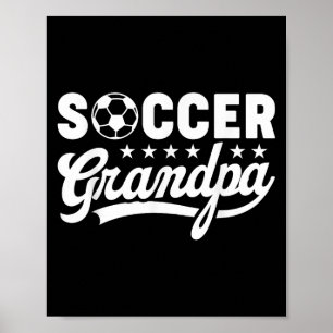 Poster Avô de Futebol Engraçado Esportes Papai Humor Vint