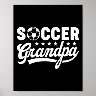Poster Avô de Futebol Engraçado Papai Esportes Humor Vint