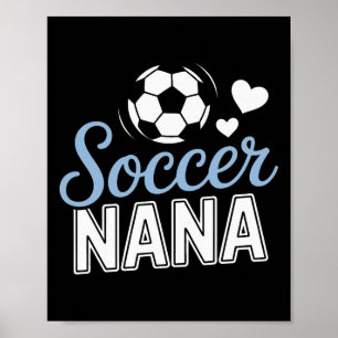 Poster Avó de Futebol Orgulhosa Apoiando Netos Em Partida