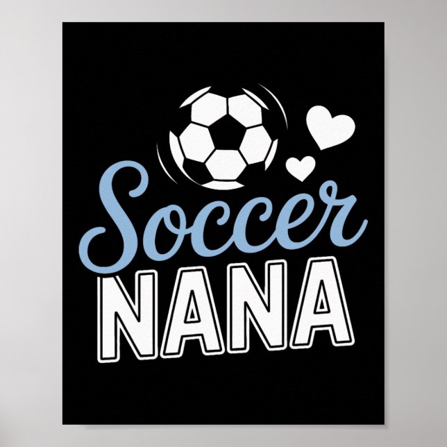 Poster Avó de Futebol Orgulhosa Apoiando Netos Em Partida (Frente)