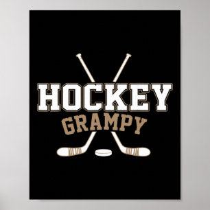 Poster Avô de Hockey Amante de Hockey Vintage
