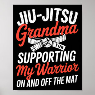 Poster Avó de Jiu-Jitsu Brasileiro Orgulhosa de Jiu-Jitsu