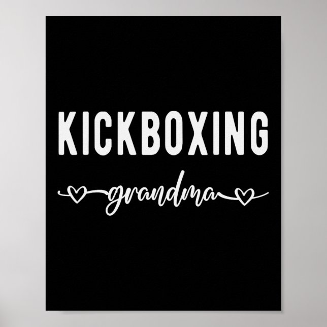 Poster Avó de Kickboxing Orgulhosa Avó de Kickboxing (Frente)