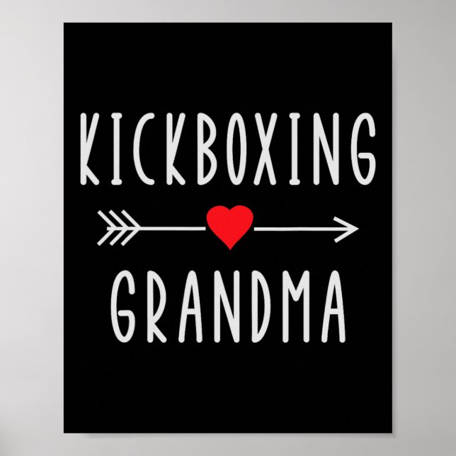 Poster Avó de Kickboxing Orgulhosa Avó de Kickboxing Mãe (Frente)