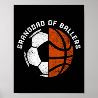 Poster Avô De Llers Esboço Engraçado De Futebol Avô