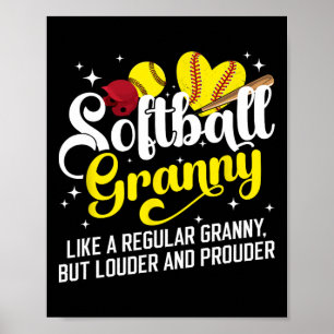 Poster Avó de Softbol de uma definição de avó jogadora de