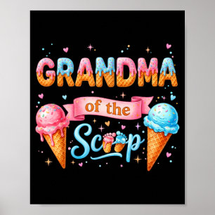 Poster Avó do Bebê do Revelação do Gênero do Sorvete The