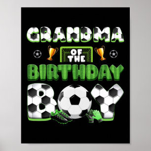 Poster Avó Do Grupo De Futebol Do Menino Aniversariante F