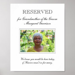 Poster Avó do Noivo Foto Memorial de Casamento