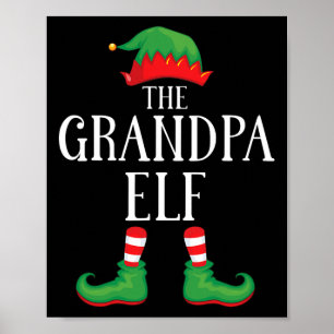Poster Avô Elf Correspondente Grupo Xmas Família Engraçad