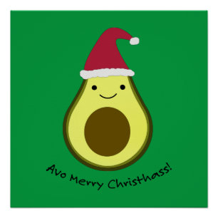 Pôster Avo Feliz Christhass Avocado