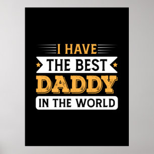 Poster Avô Gift   Tenho O Melhor Pai Do Mundo