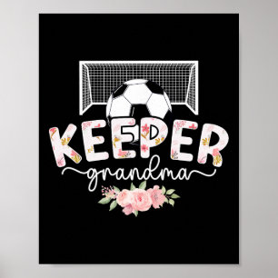 Poster Avó Guardiã de Futebol de uma Avó de Goleiro de Fu