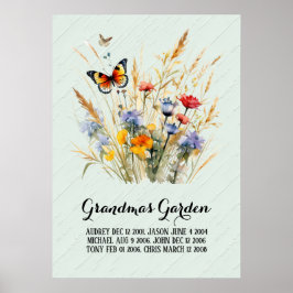 Poster Avó Jardim dos Netos de Coração