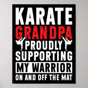 Poster Avô Karate Apoiando Meu Avô Caratê