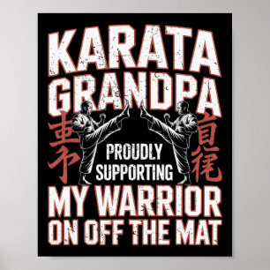 Poster Avô Karate Apoiando Meu Avô Caratê