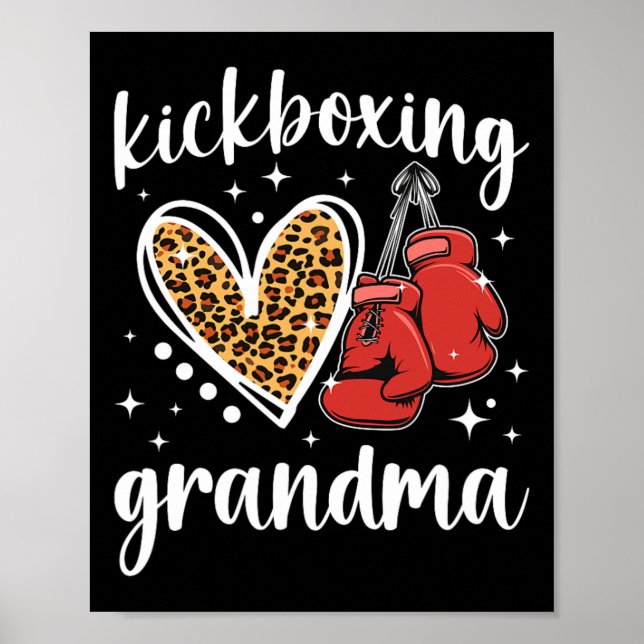 Poster Avó Kickboxing De Uma Avó Kickboxer Ouça (Frente)