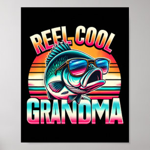 Poster Avó Muito Legal da Bobina Avó Engraçada de Pesca P