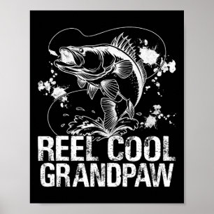 Poster Avô Muito Legal Pescando Feliz Dia dos Pais Peixe